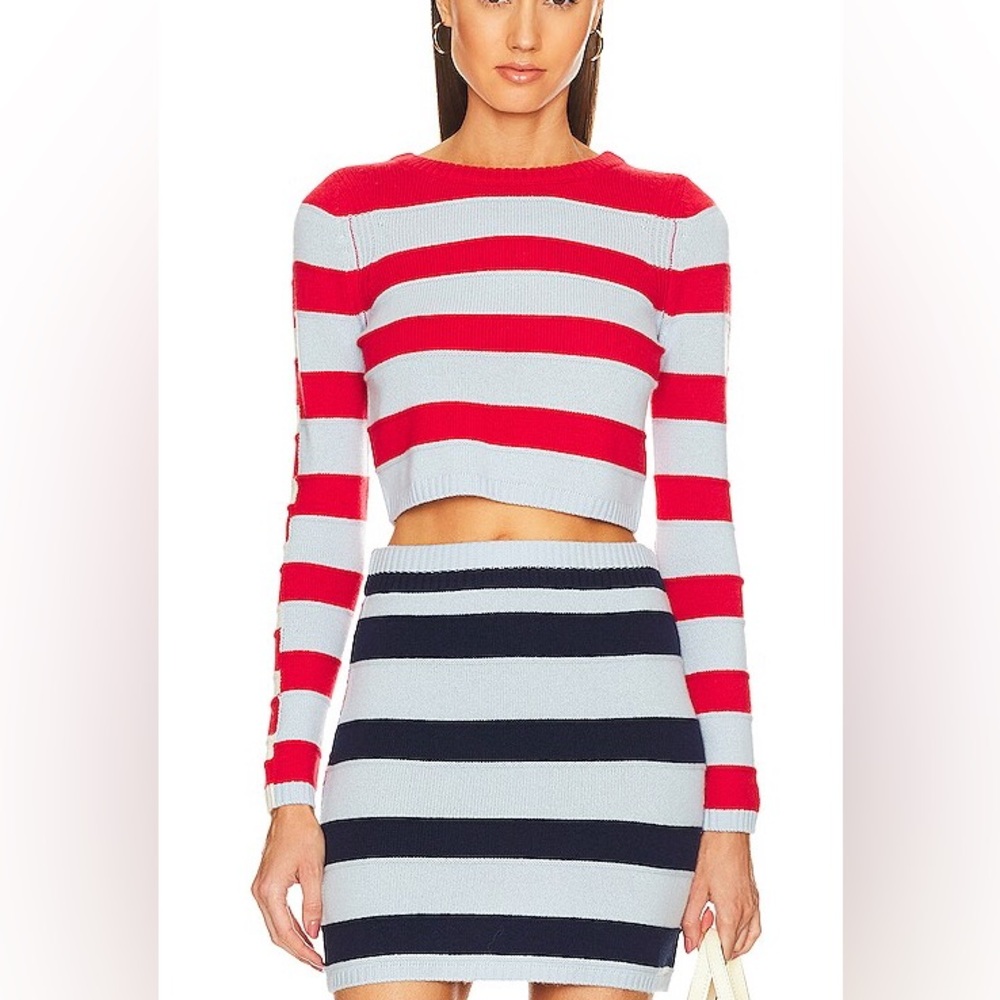 Solid And Striped June Cropped Pullover Skirt Set - image 2